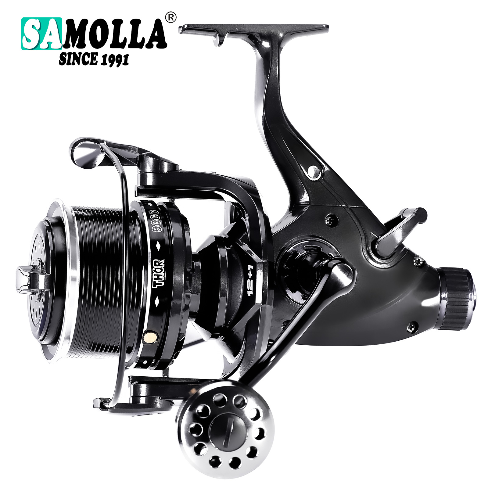 Abu Garcia Reel Max - 新しい鯉釣りリールスピニングリール最大ダブルドラッグ 27 キロ 12 + 1BB