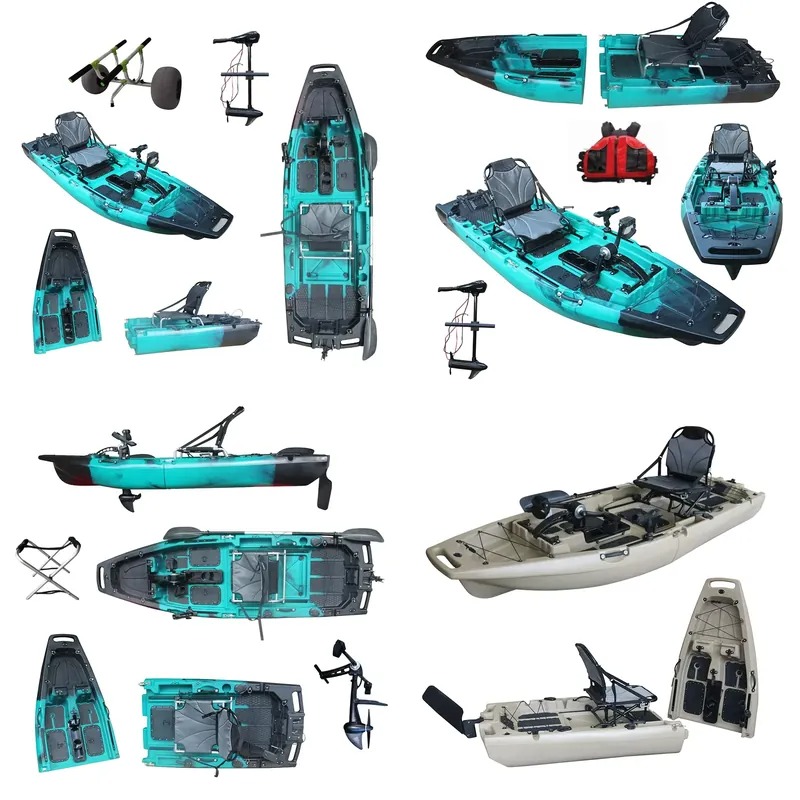 Fishing Boat Paddle - 人気の1人乗りHDPE/PEシットオントップ電動シーカヌーフィッシングカヤックボートアクセサリー電動モーターパドル価格シート