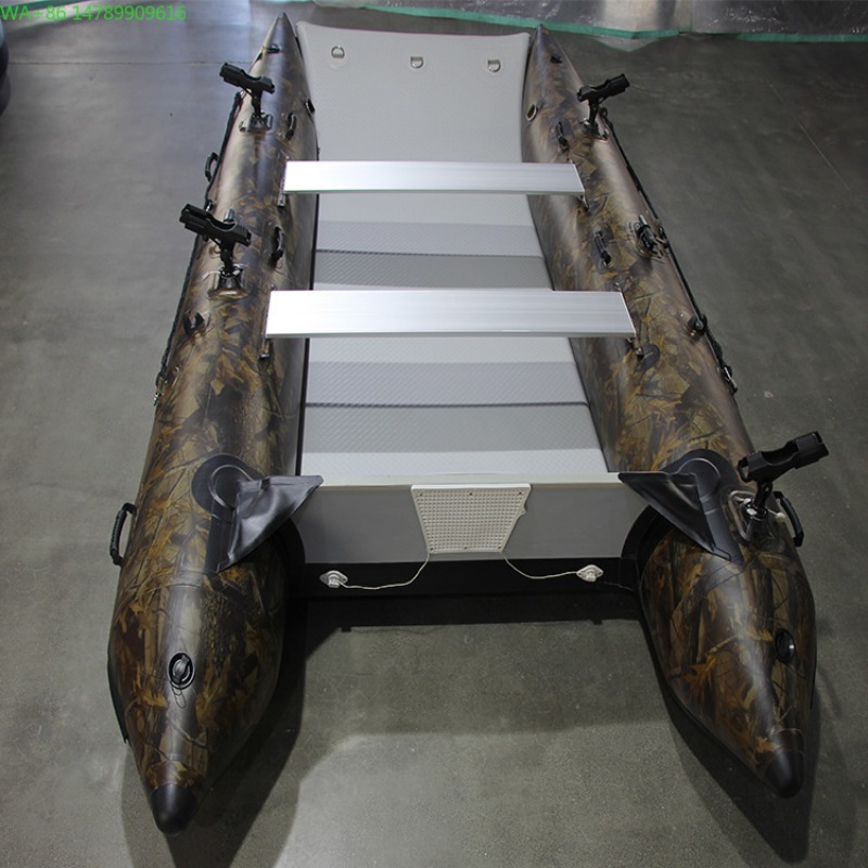 Fishing Boat Inflatable - 高速カタマランインフレータブルボートPVCゴム製アサルトフィッシングルアーカヤック（ドリフティング、アウトドアアクティビティ用）