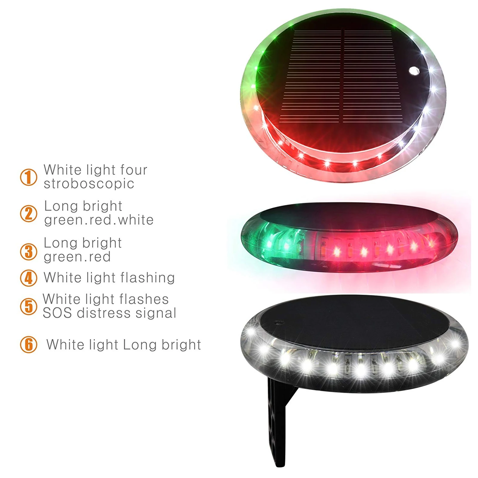 Fishing Boat Navigation Light - ナビゲーションランプ 防水 6モード ボートバウライト 埠頭用 係留場用