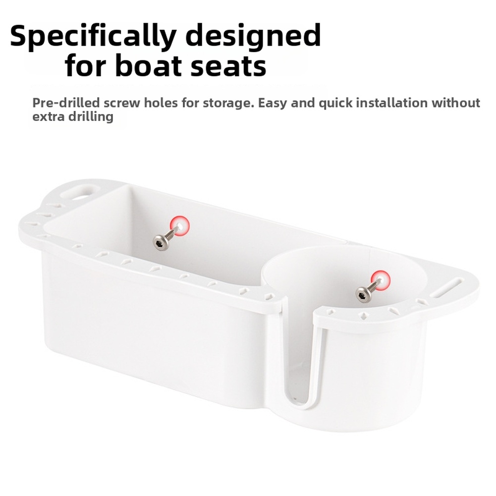 Fishing Boat Trailer - ABS 釣り用コンテナ釣具ボックス 2 列の排水穴 ボートデッキ取り付け用の事前に穴あけされたネジ穴