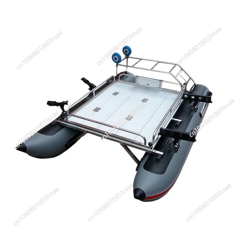 Fishing Boat Aluminum - アルミデッキPVCポンツーン1/2/4インフレータブルボートベイトミニヨットカタマランフィッシングボート