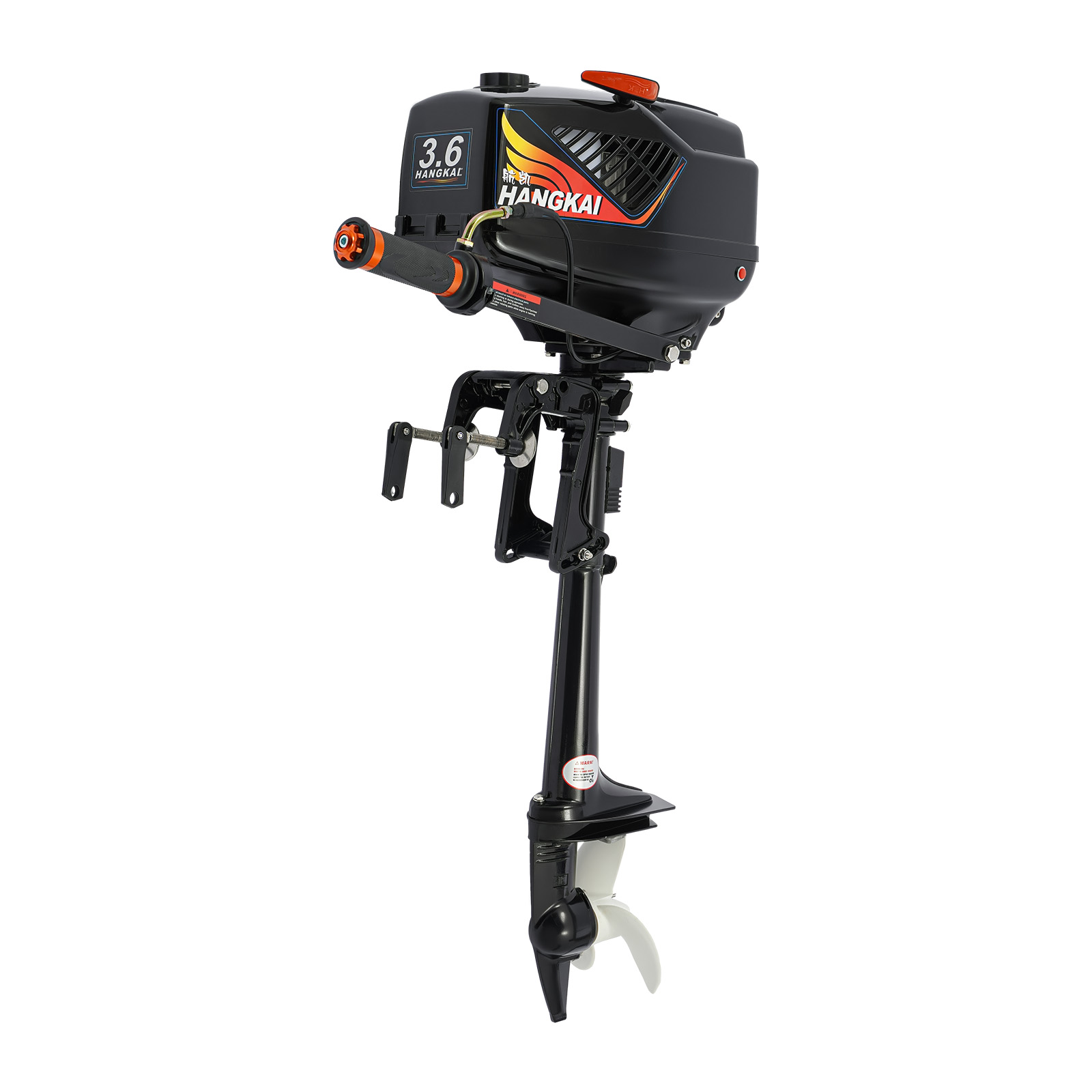 Fishing Boat Outboard Motor - 船外機、ガソリン船外機、2ストローク船外エンジン、3.6馬力ショートシャフト、半空冷・水冷CDI点火、低燃費、簡単始動、衝撃保護、インフレータブルボート、ディンギー、フィッシングヨットに汎用適合