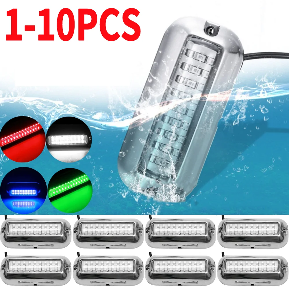 Fishing Boat Navigation Light - ステンレス鋼の水中ポンツーンライト,防水IP68,ヨットアクセサリー,10-30v,27led