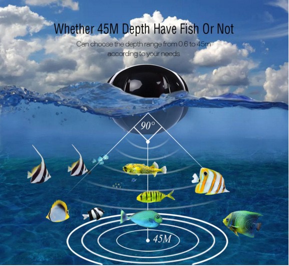 ポータブル魚群探知機、ワイヤレスソナーセンサー付き、深さ0. - Fishing Boat Depth Finder のレビューと価格
