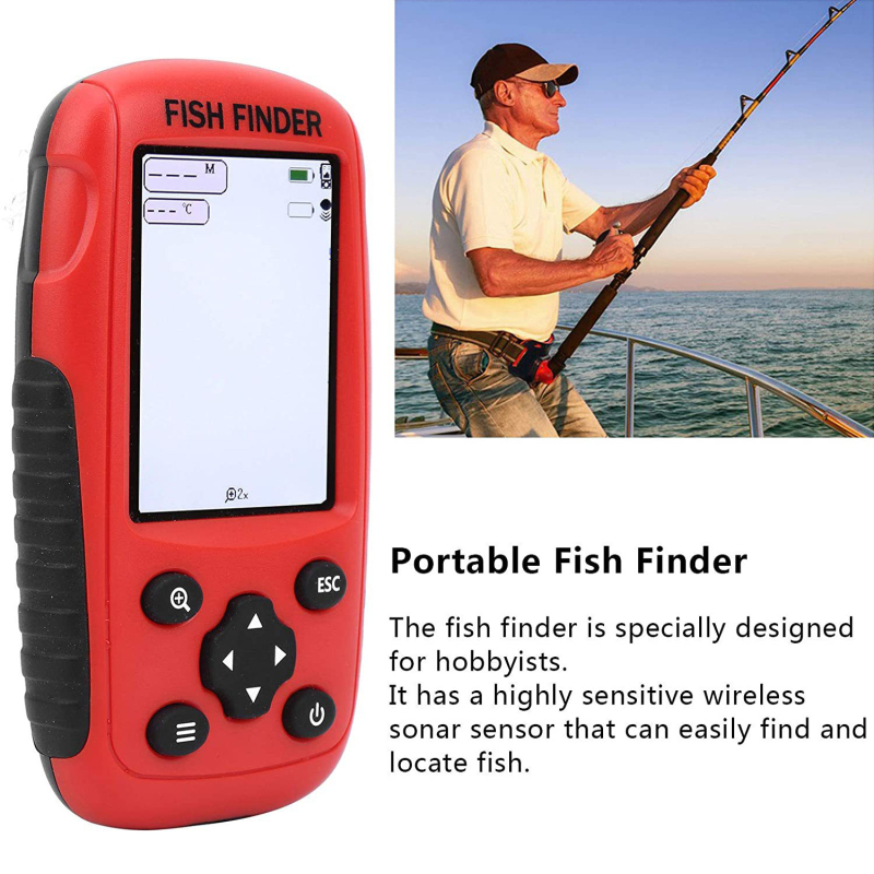 魚群探知機 ワイヤレスソナーセンサー 水深50m 距離200 - Fishing Boat Depth Finder のレビューと価格