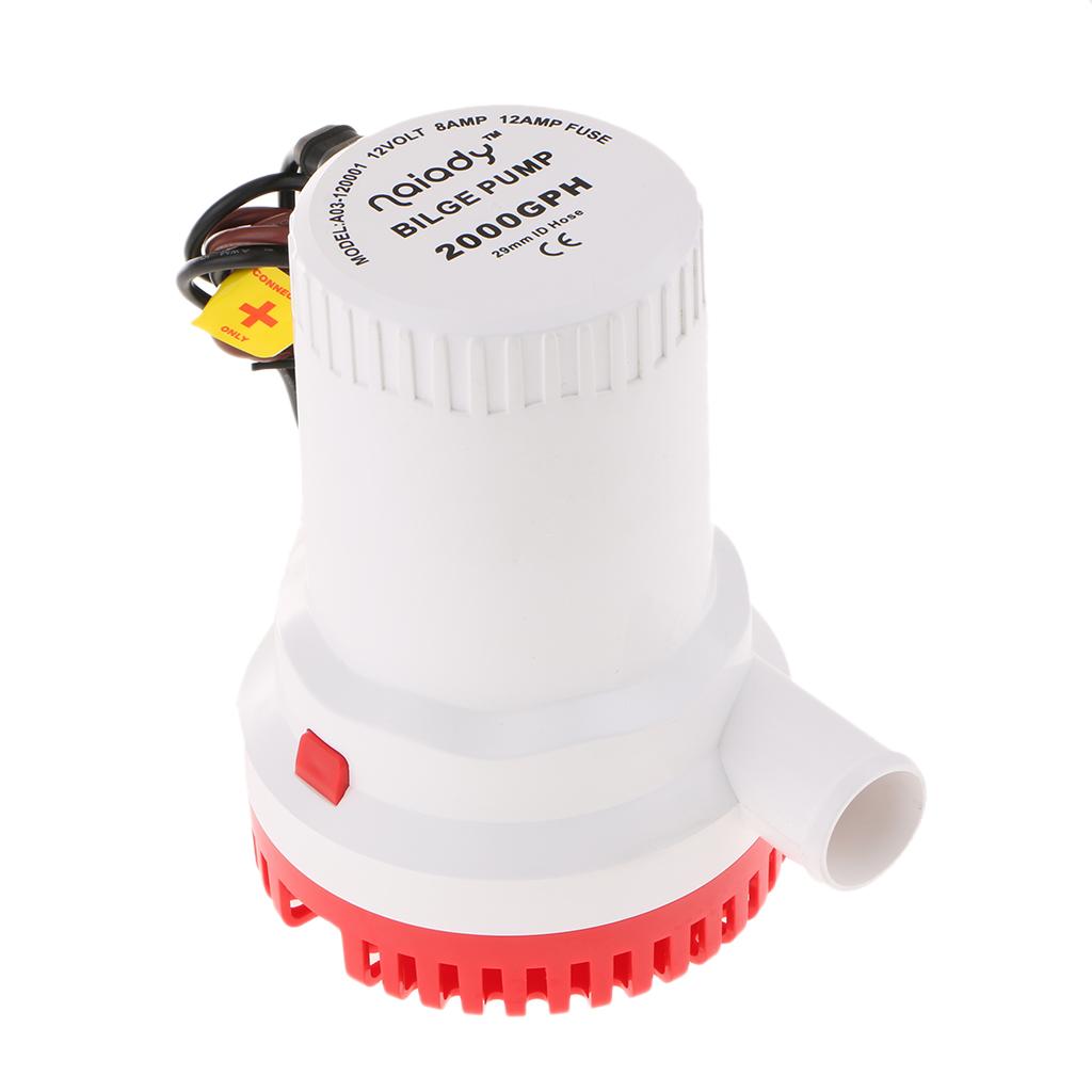 水中ビルジポンプ 12V 2000GPH 軽量プラスチック製 - Fishing Boat Bilge Pump のレビューと価格