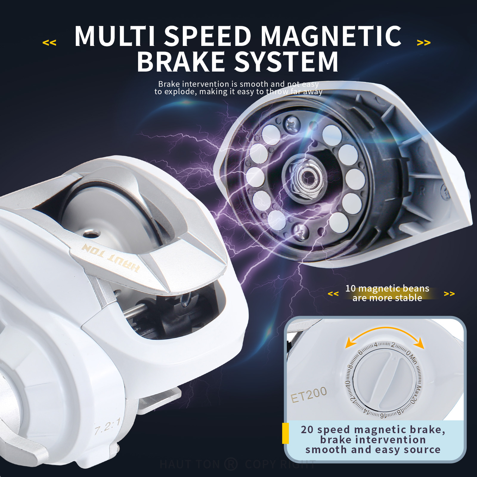 HAUT TON ET ベイトキャスターリール 4+1BB  - Kastking Reel Zephyr のレビューと価格