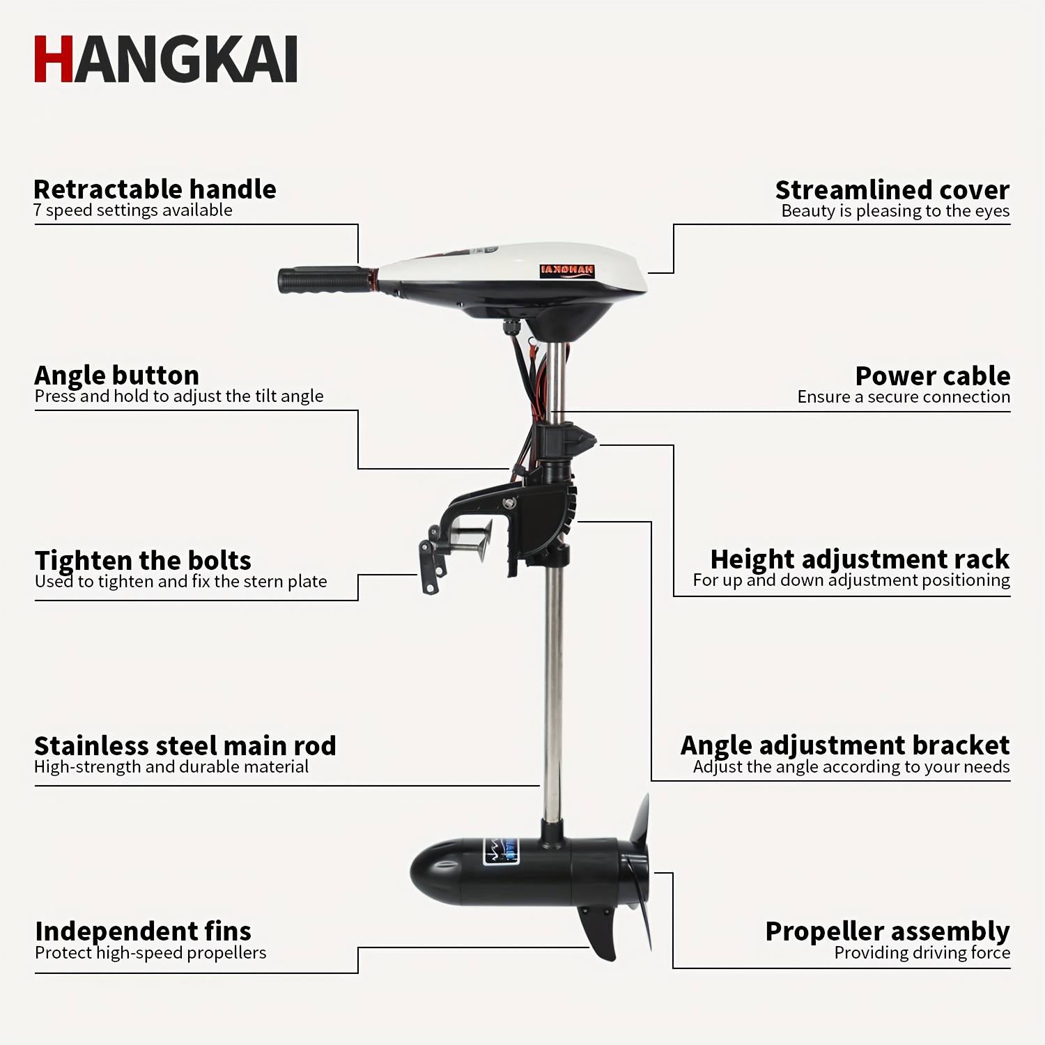 KOETSU HANGKAI 55/65 LBS 推力電動ト - Fishing Boat Outboard Motor のレビューと価格