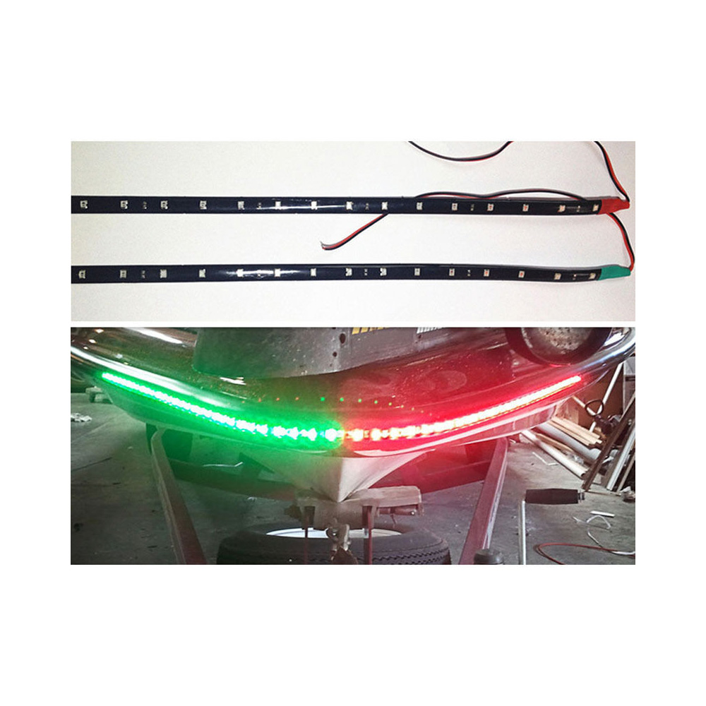 2 個 12V LED ストリップライト防水レッド & グリ - Fishing Boat Trailer のレビューと価格