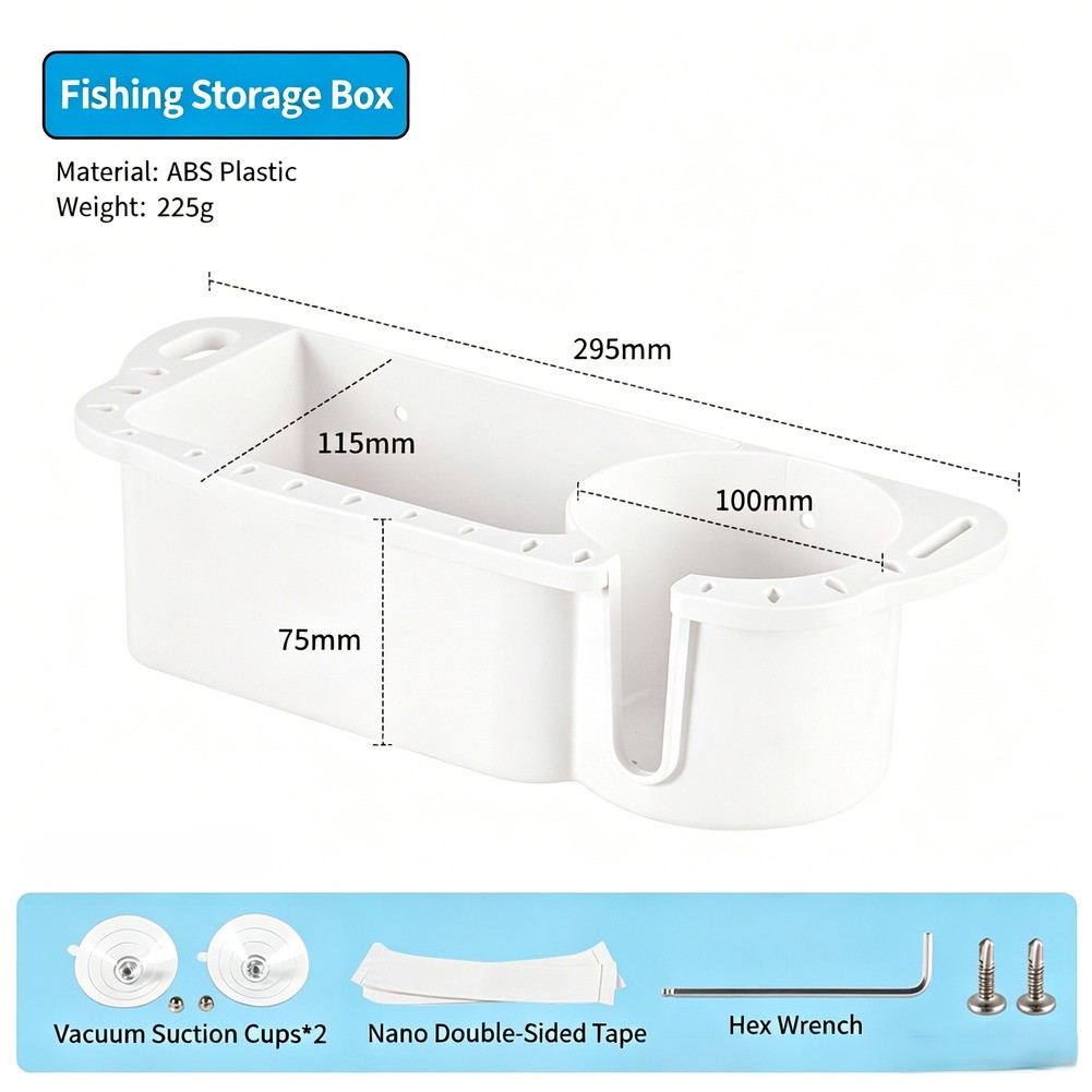 ABS 釣り用コンテナ釣具ボックス 2 列の排水穴 ボートデ - Fishing Boat Trailer のレビューと価格