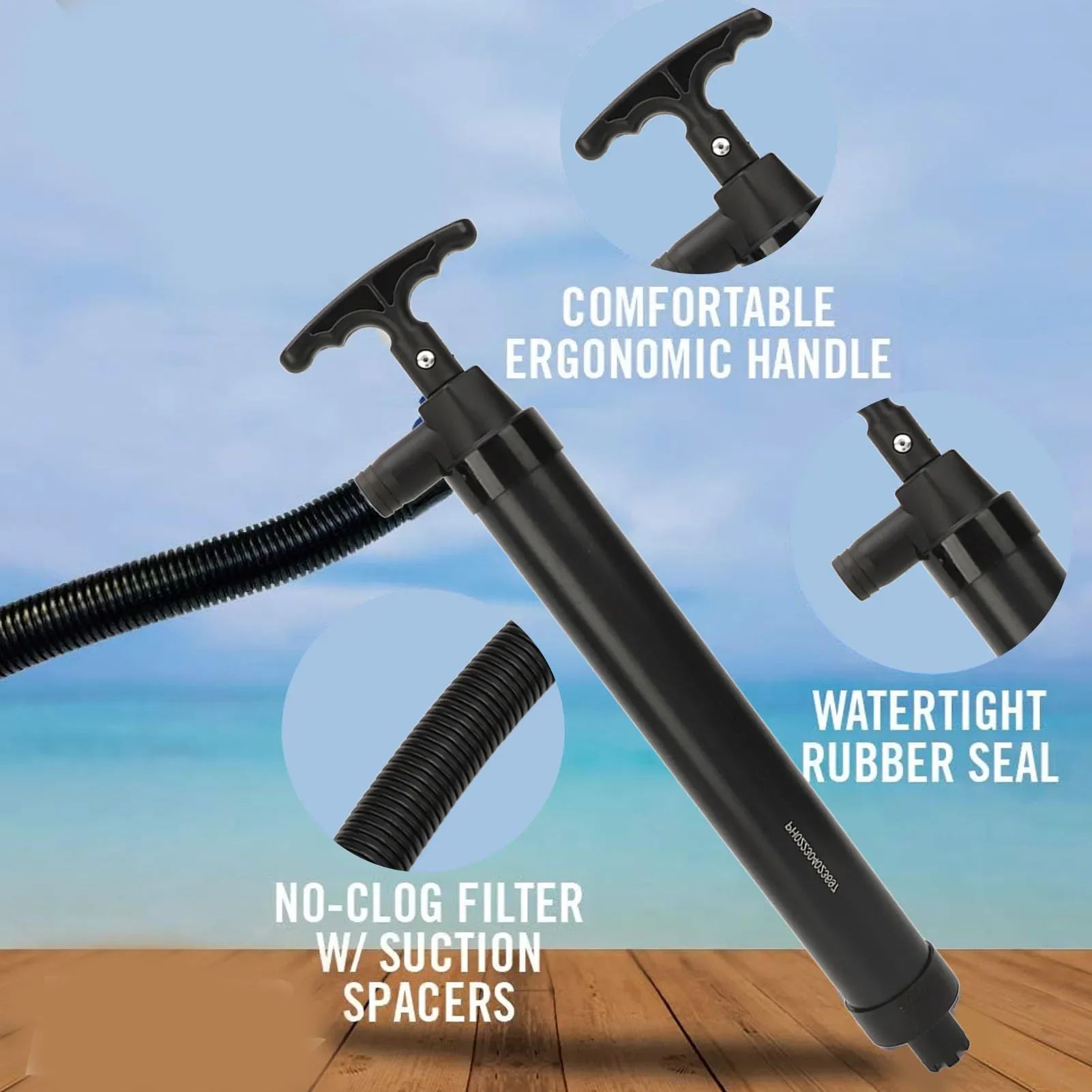 手動ビルジポンプ ホース付き ポータブルハンドウォーターポン - Fishing Boat Bilge Pump のレビューと価格