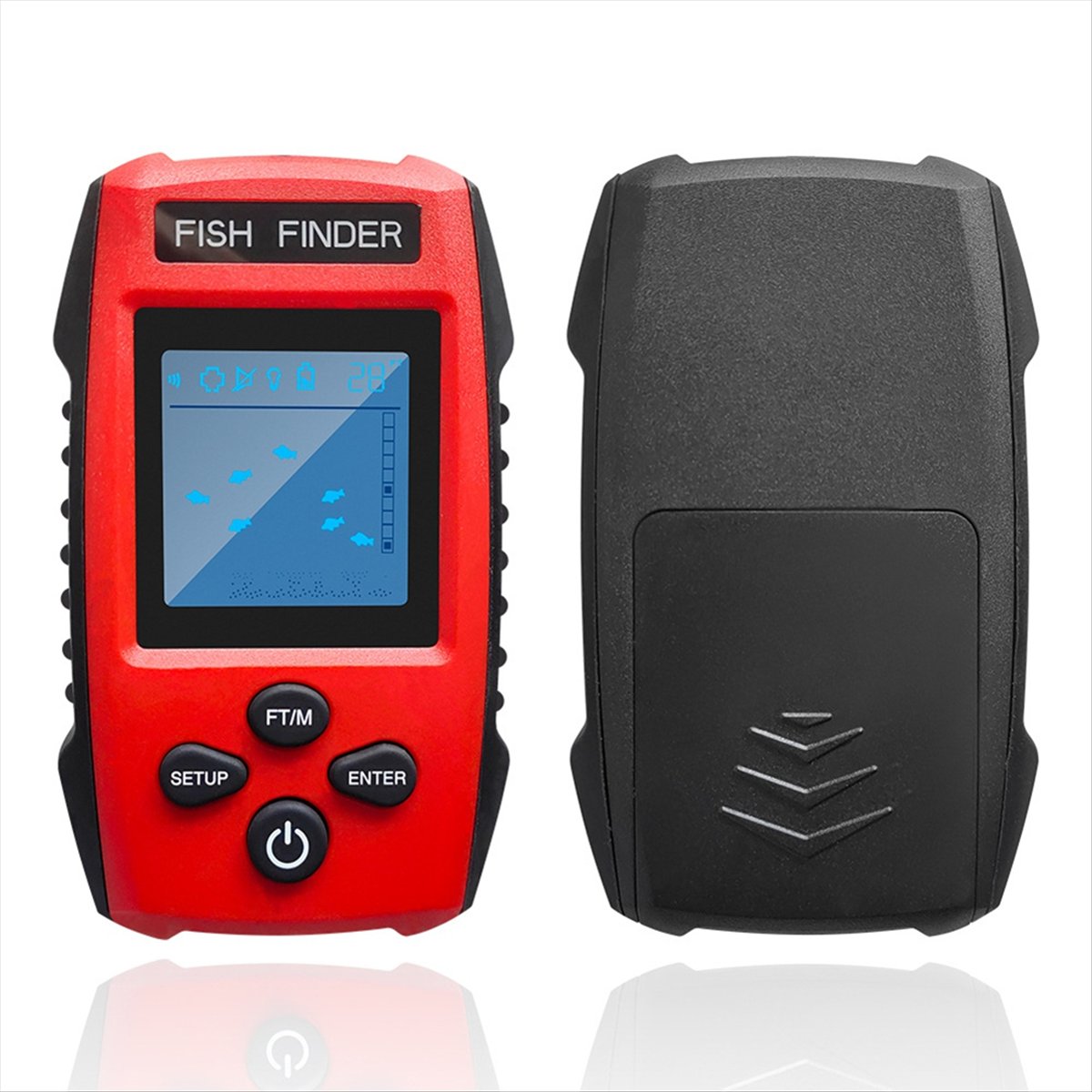 カラー液晶魚群探知機 有線ソナー送信機 検出深度計付き 釣り - Fishing Boat Depth Finder のレビューと価格
