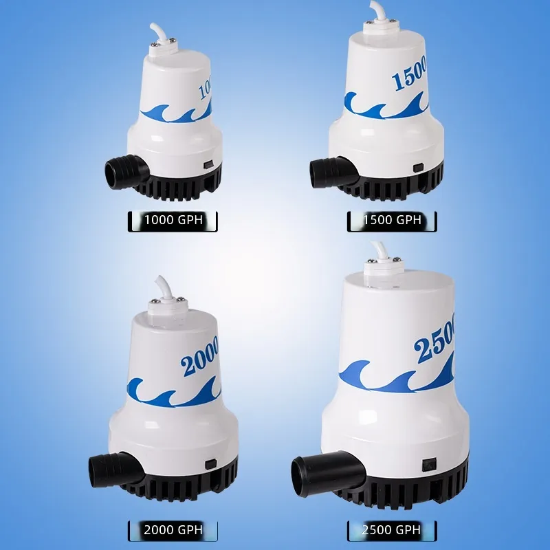 マリンビルジポンプ 12V 24V DC 水中ポンプ 高流量 - Fishing Boat Bilge Pump のレビューと価格