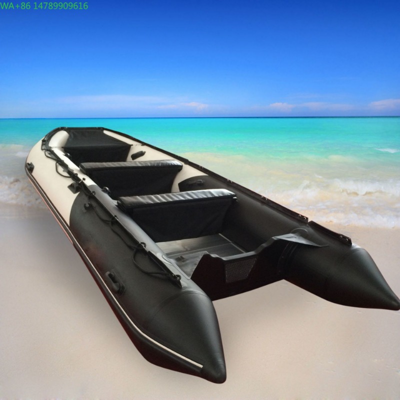 厚みのあるPVC素材の4.7m 9人乗りレスキューカヌー、ア - Fishing Boat Inflatable のレビューと価格