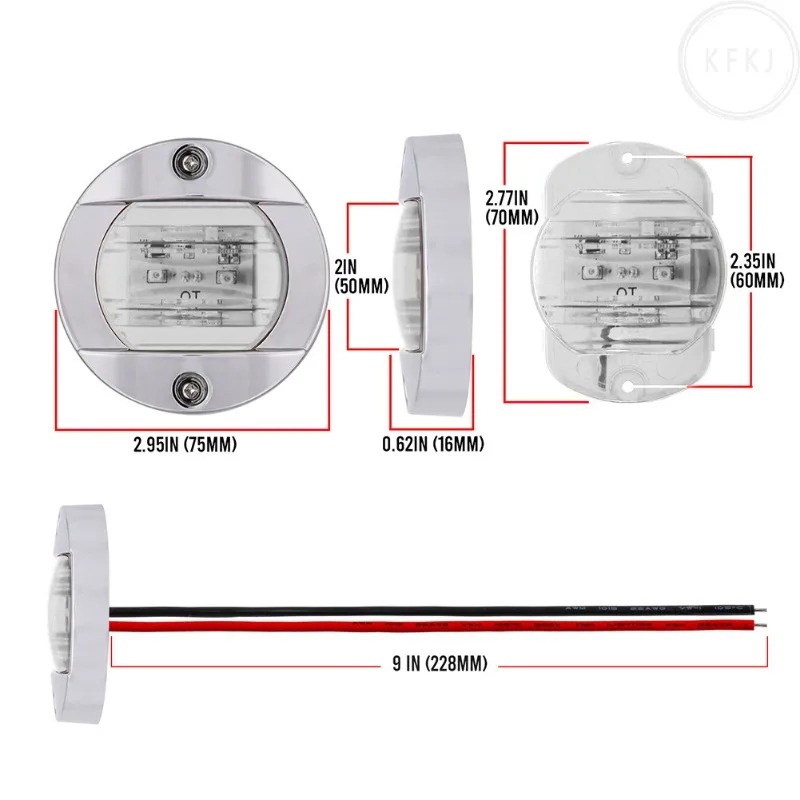 ヨット漁船用 12V/24V 航海用マリンボートデッキ礼儀灯 - Fishing Boat Navigation Light のレビューと価格