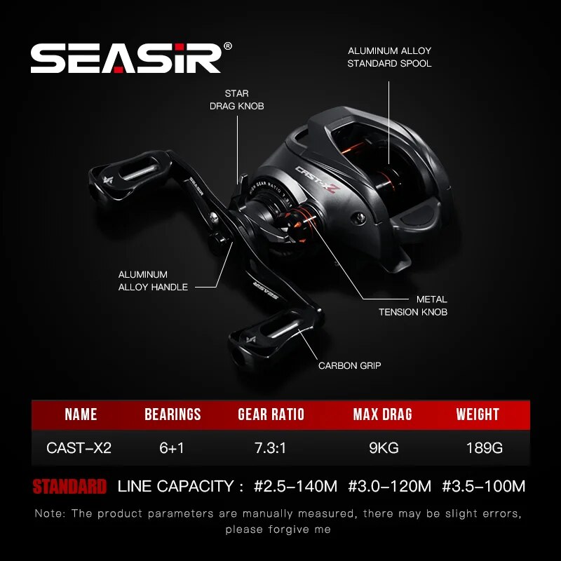 Seasirキャストx2ベイトキャスティングリール7.3:1 - Kastking Reel Zephyr のレビューと価格